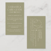 Groene aardewerken blokkeert keramische geleidings visitekaartje (Voorkant / Achterkant)