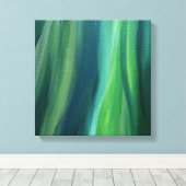 Groene Abstracte Art Canvas Print (Insitu (Houten vloer))