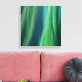 Groene Abstracte Art Canvas Print (Insitu (Woonkamer))