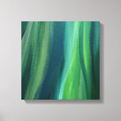 Groene Abstracte Art Canvas Print (Voorkant)