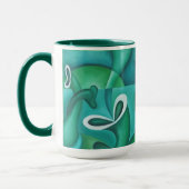 Groene Abstracte Art Mok (Links)