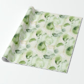 Groene Abstracte Avocado Cadeaupapier (Uitgerold)