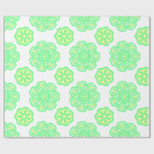 Groene abstracte bloemenvlekkeloos patroon cadeaupapier (Vlak)