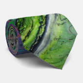 Groene Abstracte boom Stropdas (Opgerold)