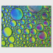 Groene Abstracte bubbels op papier (Vlak)