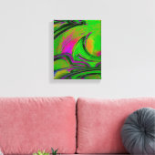 Groene Abstracte Canvasprint Canvas Afdruk (Insitu (Woonkamer))