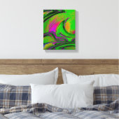 Groene Abstracte Canvasprint Canvas Afdruk (Insitu (Slaapkamer))