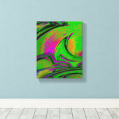 Groene Abstracte Canvasprint Canvas Afdruk (Insitu (Houten vloer))