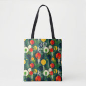 Groene Abstracte Cirkelpatroon Tas Moderne Kunst (Voorkant)