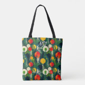Groene Abstracte Cirkelpatroon Tas Moderne Kunst (Achterkant)
