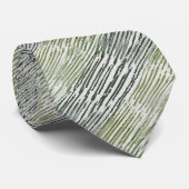 Groene Abstracte Diagonale Lijnen Tribale Sfeer Stropdas (Opgerold)