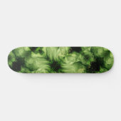 Groene abstracte draaikolk persoonlijk skateboard (Horizontaal)