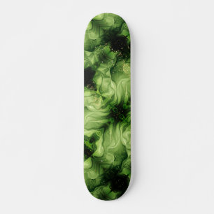 Groene abstracte draaikolk persoonlijk skateboard