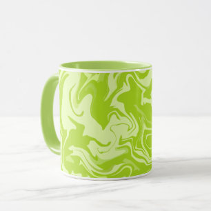 Groene Abstracte Draaikolken  Mok