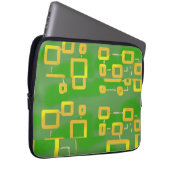 Groene Abstracte Geometrische Elektronicatas Laptop Sleeve (Voorkant Rechts)