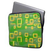 Groene Abstracte Geometrische Elektronicatas Laptop Sleeve (Voorkant Links)