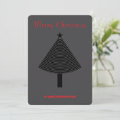 Groene abstracte kerstboom zakelijke uitnodiging (Staand voorkant)