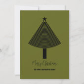 Groene abstracte kerstboomuitnodiging kaart (Voorkant)