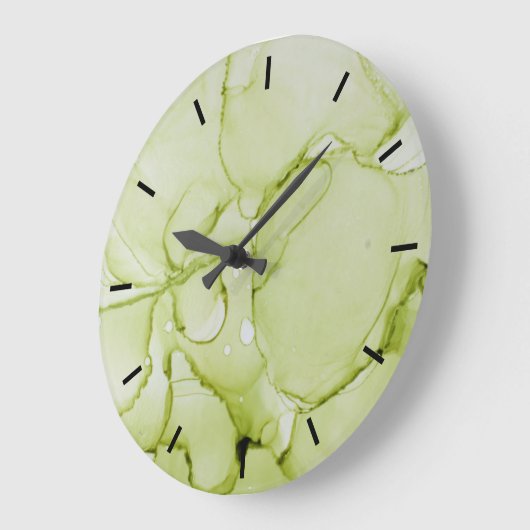 Groene Abstracte klok zonder cijfers (Hoek)