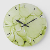 Groene Abstracte klok zonder cijfers (Voorkant)