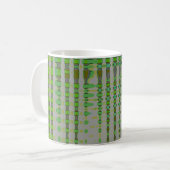 Groene Abstracte Kunst 1003 Koffiemok (Voorkant links)