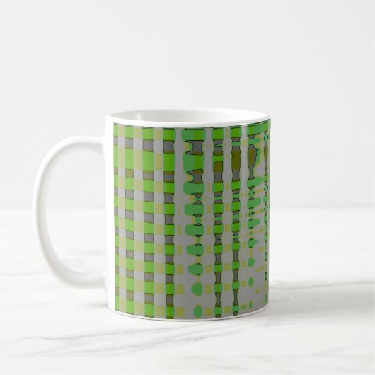 Groene Abstracte Kunst 1003 Koffiemok (Links)