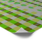 Groene Abstracte Kunst 1003 Poster (Hoek)