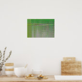 Groene Abstracte Kunst 1003 Poster (Keuken)