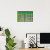 Groene Abstracte Kunst 1003 Poster (Thuiskantoor)