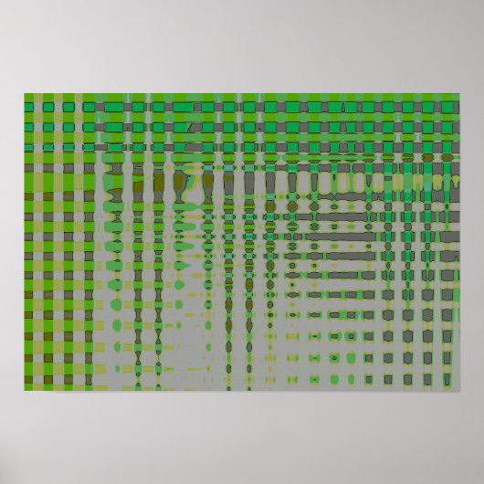 Groene Abstracte Kunst 1003 Poster (Voorkant)