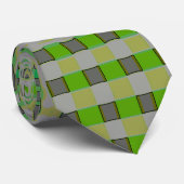 Groene Abstracte Kunst 1003 Stropdas (Opgerold)