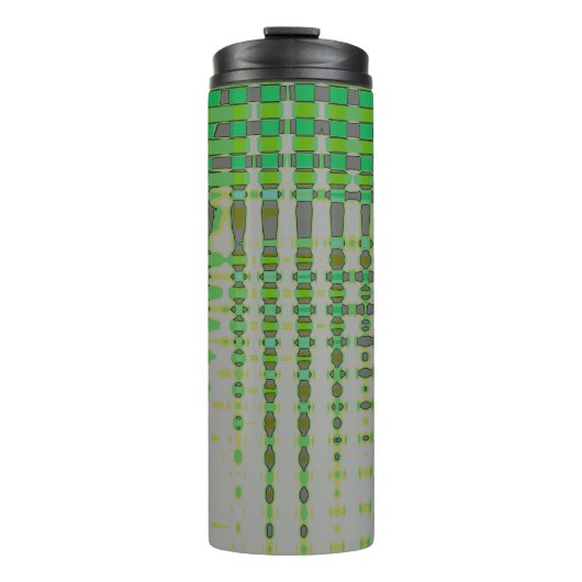 Groene Abstracte Kunst 1003 Thermosbeker (Voorkant)