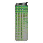 Groene Abstracte Kunst 1003 Thermosbeker (Gedraaid links)