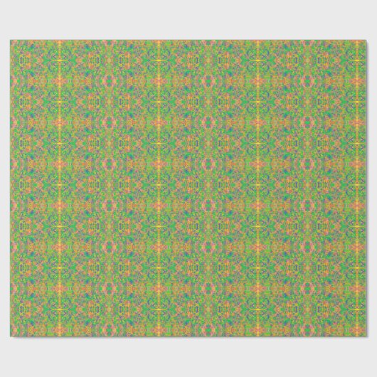 groene abstracte kunst Indiase sari look Cadeaupapier (Vlak)