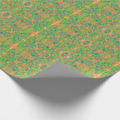 groene abstracte kunst Indiase sari look Cadeaupapier (Hoek)