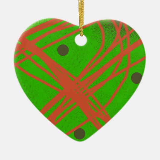 groene abstracte kunst keramisch ornament (Voorkant)