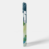 Groene Abstracte Kunst Monogram Aangepaste Naam Case-Mate iPhone Case (Achterkant / Links)