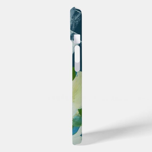 Groene Abstracte Kunst Monogram Aangepaste Naam Case-Mate iPhone Case (Achterkant / Links)