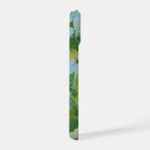 Groene Abstracte Kunst Monogram Aangepaste Naam iPhone 15 Case (Rechterkant)