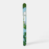 Groene Abstracte Kunst Monogram Aangepaste Naam iPhone 16 Hoesje (Linkerkant)