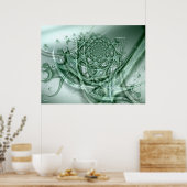 Groene Abstracte kunst Poster (Keuken)
