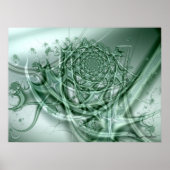 Groene Abstracte kunst Poster (Voorkant)