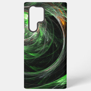 Groene abstracte kunst rond de wereld samsung galaxy hoesje