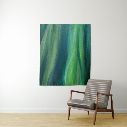 Groene Abstracte Kunst Wandtapijt Wandkleed (In situ)