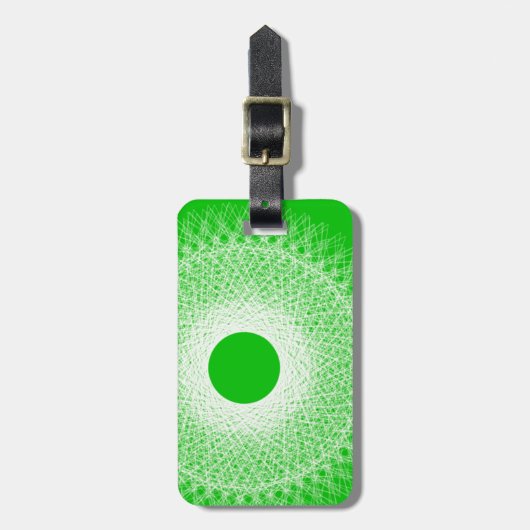 groene abstracte kunst zal je in je hoofd zetten bagagelabel (Voorkant verticaal)