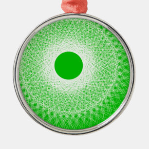 groene abstracte kunst zal je in je hoofd zetten metalen ornament