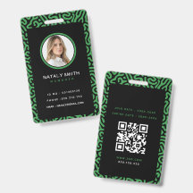 groene abstracte kunstpatroon zakelijke badge