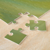Groene Abstracte Kwaststreken Verlopen Ombre Legpuzzel (Zijkant)