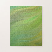 Groene Abstracte Kwaststreken Verlopen Ombre Legpuzzel (Verticaal)
