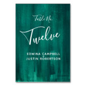 Groene abstracte moderne kunst tafel geschreven nu kaart (Voorkant)